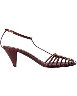Celine Cage High-Heeled Sandals - Brown