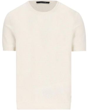Tagliatore Josh Short-Sleeve Sweater - White