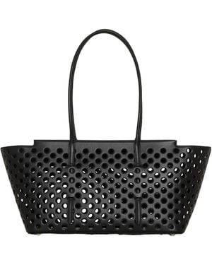 Alaïa Alaïa Neo Mina 32 Medium Zipped Tote Bag - Black