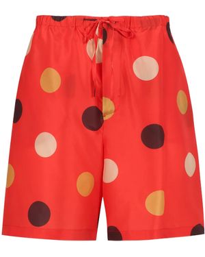 Aspesi Printed Shorts - Red