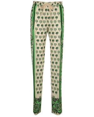 RED Valentino Graphic-Printed Drawstring Pants - Green