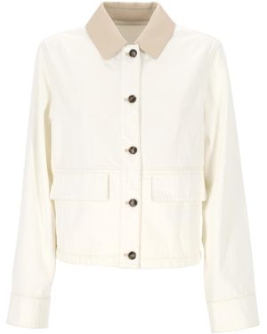 Yves Salomon Denim Jacket - White