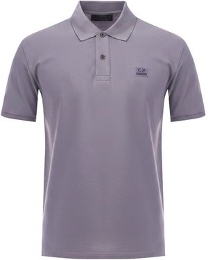 C.P. Company Simple Short-Sleeved Polo Shirt - Purple