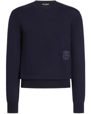 Dolce & Gabbana Virgin-Wool Pullover - Blue
