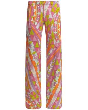 PUCCI Pucci Manuba Printed Jersey Trousers - Orange