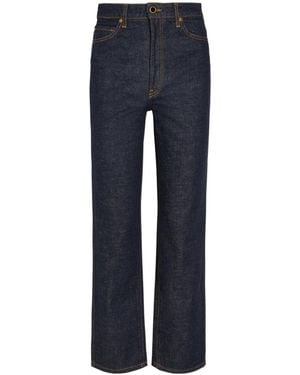 KHAITE Slim Straight-Leg Jeans - Blue