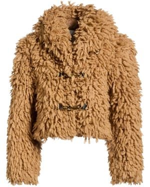 Burberry Fleece Long-Sleeve Jacket - Brown