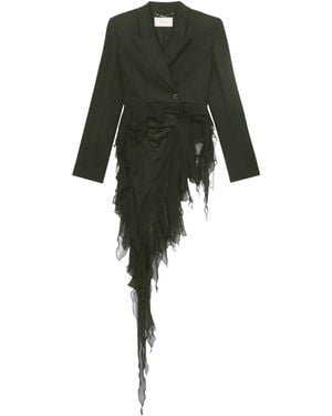 Blumarine Ruffled Asymmetric Jacket - Green