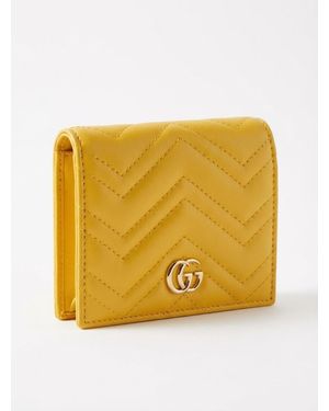 Gucci Gg Marmont Small Wallet - Yellow