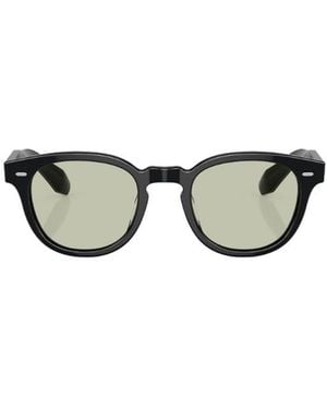 Oliver Peoples Oval Frame Sunglasses - Metallic
