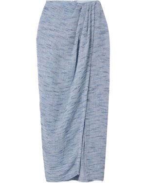 Lisa Marie Fernandez Casual High-Waist Midi Skirt - Blue