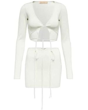 AYA MUSE Cibari Cutout Minidress - White