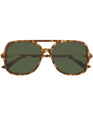 Chloé Chloé Eyewear Pilot Frame Sunglasses - Green