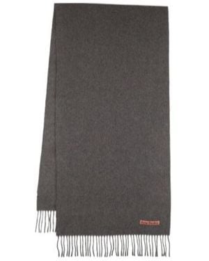 Acne Studios Rectangular Scarf With Fringes - Gray
