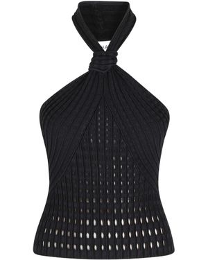Jonathan Simkhai Lyrix Halter Top Fabric - Black