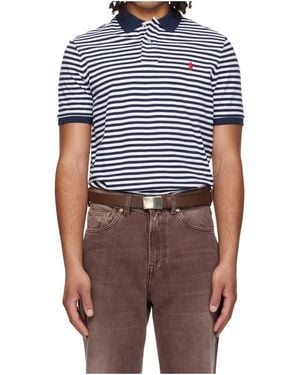 Polo Ralph Lauren Striped Short-Sleeved Polo Shirt - Blue