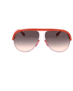 Dior Eyewear Twin Colour Aviator Frame Sunglasses - Pink