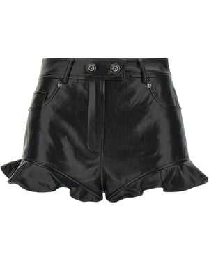 Self-Portrait Voluntary Ruffled Shorts - Black