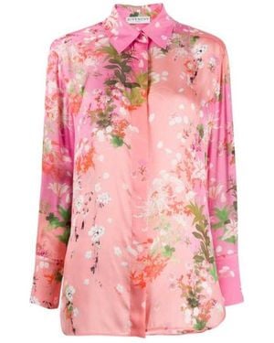 Givenchy Floral Print Long-Sleeved Shirt - Pink