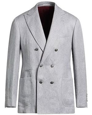 Brunello Cucinelli Double-Breasted Blazer - Grey