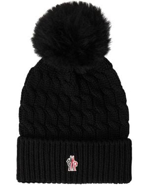 Moncler Twist-Knit Hat - Black