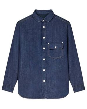 KENZO Padded Japanese Denim Overshirt - Blue