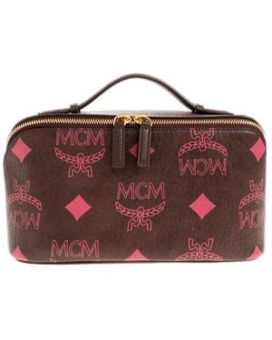 MCM Ottomar Zipper Toiletry Bag - Red