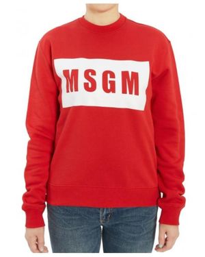 MSGM Logo Details Jumper - Red