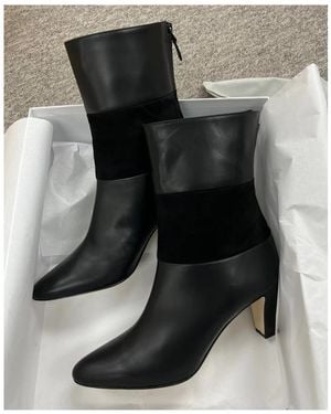 Manolo Blahnik Logo Boots - Black
