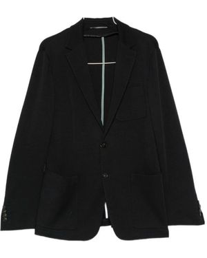 Canali Long-Sleeved Casual Jacket - Black