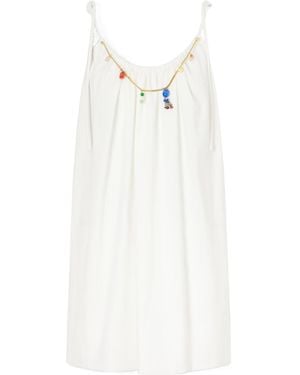 Stella McCartney Embellished Mini Dress - White