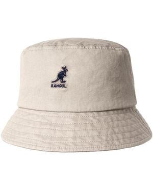 Kangol Logo Washed Fisherman Hat - Natural