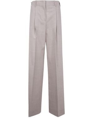 P.A.R.O.S.H. Pleated Wool Trousers - Grey