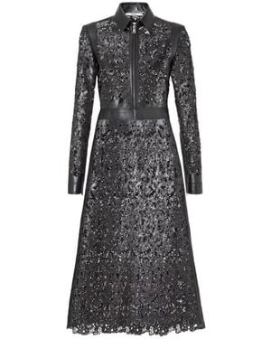 Fendi Macrame Leather Dress - Black