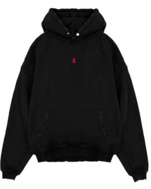 Vision Of Super Hoodie With Embroidered Flame - Black