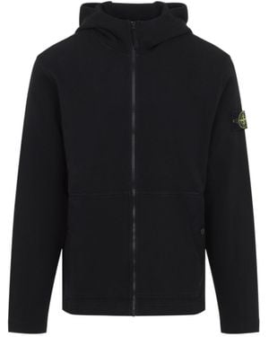 Stone Island Long-Sleeved Hooded Sweatshirt - Black