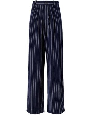 Guest In Residence Loose-Fitting Striped Trousers - Blue
