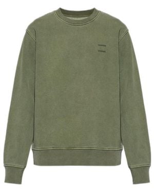 Samsøe & Samsøe Logo-Print Crew-Neck Sweatshirt - Green