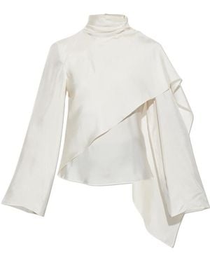 Rohe Draped High-Neck Top - White