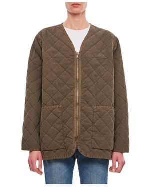 Golden Goose Zipped V-Neck Jacket - Brown