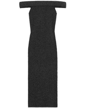 TOTEME Totême Off-Shoulder Knit Maxi Dress - Black