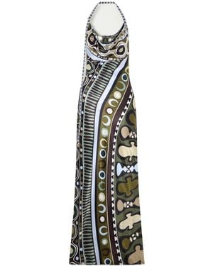 PUCCI Satin Maxi Dress - White