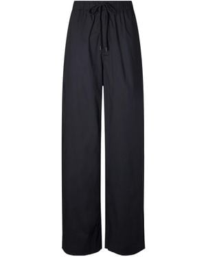 Skims Cotton-Blend Straight-Leg Trousers - Blue