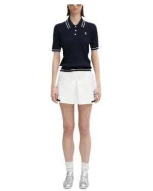 Sporty & Rich Hotel Eden Roc Mini Skirt - Blue