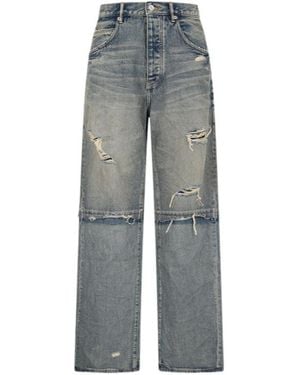 Purple Brand Distressed Wide Leg Jeans - Grey