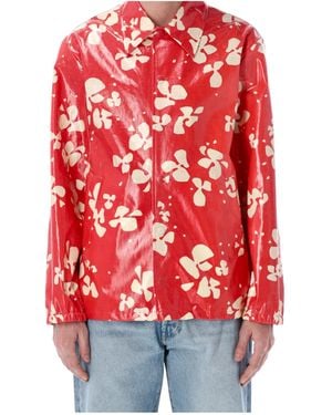 Dries Van Noten Floral Printed Jacket - Red