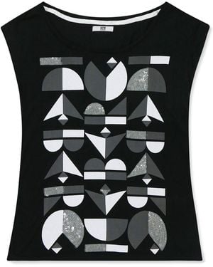 Iceberg Printed Sleeveless T-Shirt - Black