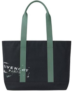 Givenchy Logo Printed Large Tote Bag - Black