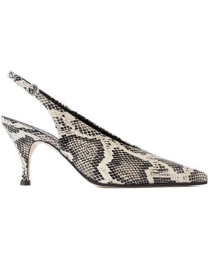 Aeyde Snakeeffect Heeled Pumps - White