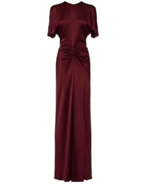 Victoria Beckham Isabella Gathered Satin Gown